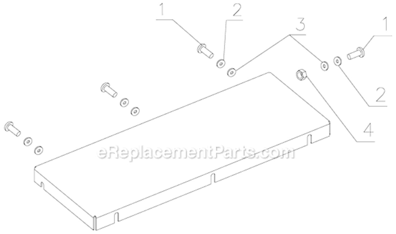 Page A Diagram and Parts List for DW7462 Type 1 DeWALT Table Saw Accessories