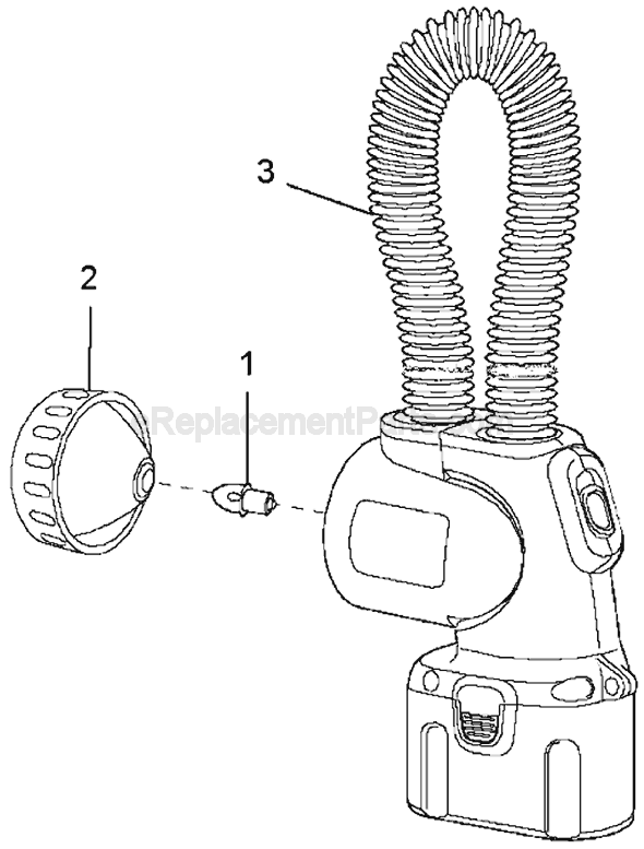 Page A Diagram and Parts List for DW919 Type 1 DeWALT Worklight & Flashlight