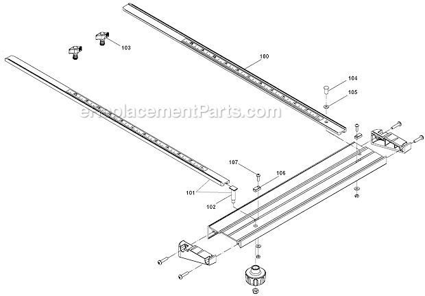 Page C Diagram and Parts List for DWS535 Type 2 DeWALT Circular Saw