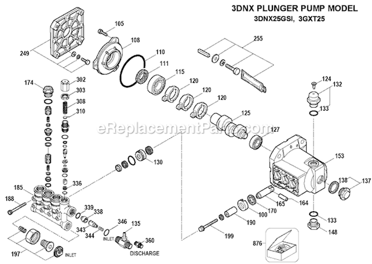 Page B Diagram and Parts List for DXPW3025 Type 0 DeWALT Pressure Washer