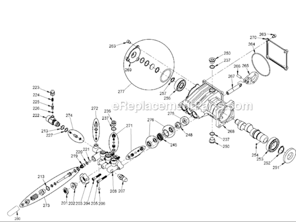 Page A Diagram and Parts List for DXPW3228 Type 0 DeWALT Pressure Washer