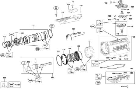 Gear Box Assembly Diagram and Parts List for D25891K-AR Type 1 DeWALT Chipper Shredder