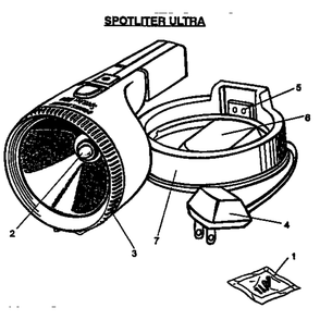 Spotliter Ultra Diagram and Parts List for 9370G  DeWALT Worklight & Flashlight