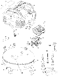 Exploded Diagram B Diagram and Parts List for D2002M-WK Type 9 DeWALT Compressor