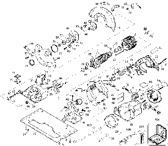 Page A Diagram and Parts List for DW364 Type 6 DeWALT Circular Saw