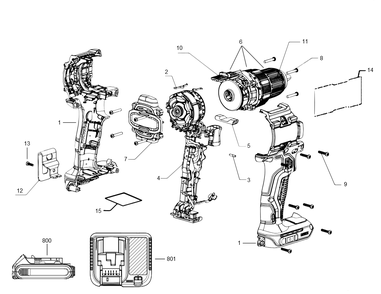 Part Location Diagram of N576254 DeWALT Chuck, Jacobs 4513-1p