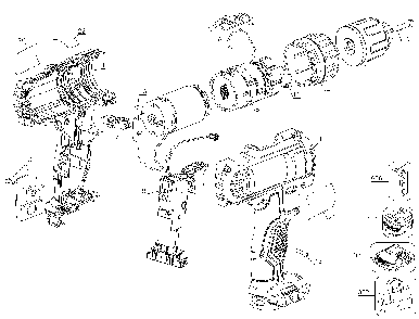 Page A Diagram and Parts List for DCD710B Type 2 DeWALT Electric Drill