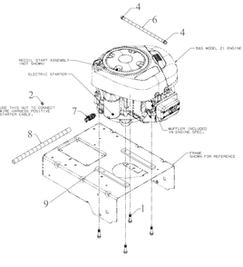 Engine Accessories Diagram and Parts List for DW33 (DXGMW33344R)(2022) DeWALT Lawn Mower