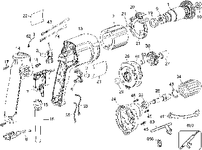 Page A Diagram and Parts List for DW217 Type 3 DeWALT Electric Drill