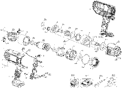 Page A Diagram and Parts List for DCF889B Type 2 DeWALT Wrench