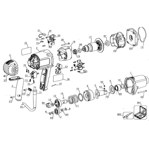 Wrench Diagram and Parts List for DW292TY1  DeWALT Wrench