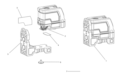 Exploded Diagram A Diagram and Parts List for DW0822CG Type 1 DeWALT Laser Level