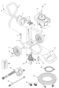 Fig-0 Diagram and Parts List for BDG2600-B3 Type-1 DeWALT Pressure Washer