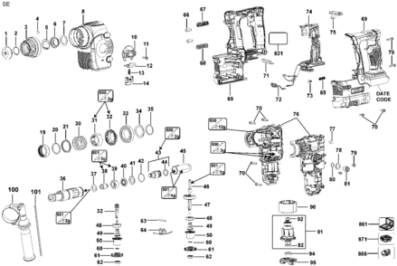 Part Location Diagram of N290613 DeWALT DEPTH STOP