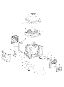 Section 1 Diagram and Parts List for DCL074R Type 1 DeWALT Worklight & Flashlight