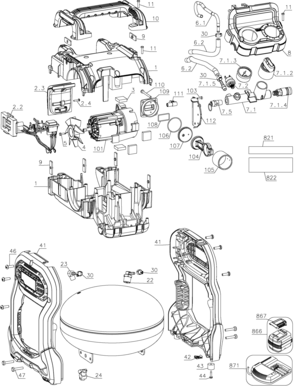 Part Location Diagram of N464139 DeWALT FAN