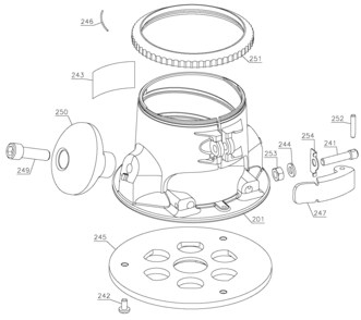 Base Assembly Diagram and Parts List for DWP690 Type 1 DeWALT Router
