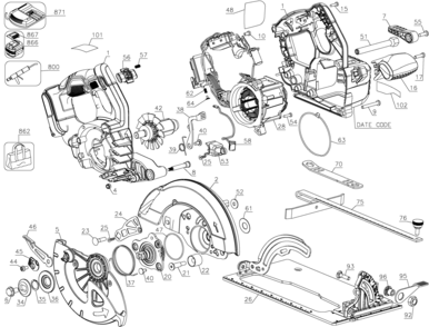 Part Location Diagram of N420180 DeWALT Blade Wrench