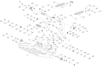 Platform Diagram and Parts List for DXGX554P (53AL8CS7038)(2021) DeWALT Lawn Tractor