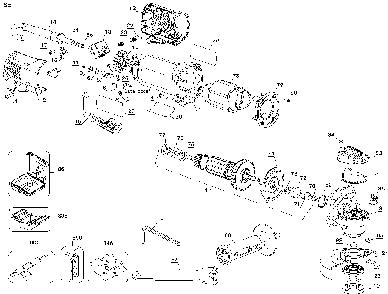 Page A Diagram and Parts List for D28402-B3 2 DeWALT Grinder