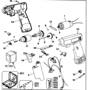 Drill Diagram and Parts List for 9049KTY1  DeWALT Drill