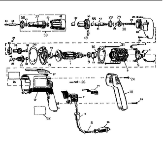 Part Location Diagram of 448854-15 DeWALT Gear case