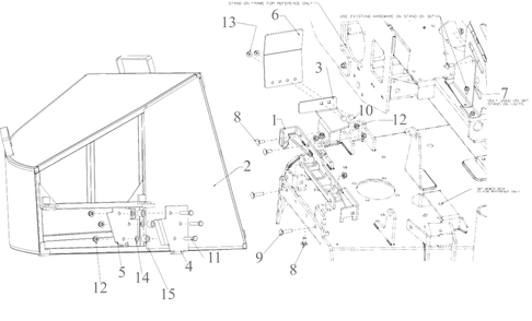 General Assembly Diagram and Parts List for DXGXA50004 (59A50004038)(2022) DeWALT Lawn Tractor Accessories