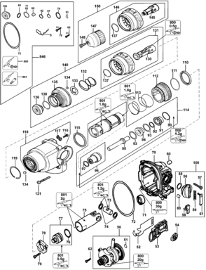 Page A Diagram and Parts List for D25314K 1 DeWALT Hammer