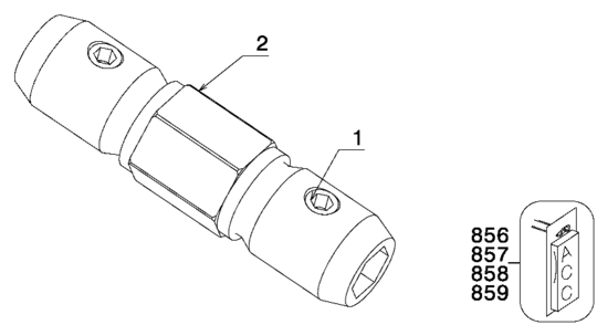 Default Diagram and Parts List for DW2735 Type 1 DeWALT Electric Drill