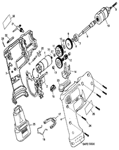 Part Location Diagram of 450843-00 DeWALT Spindle gear