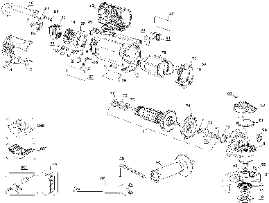 Page A Diagram and Parts List for D28112 Type 2 DeWALT Angle Grinder
