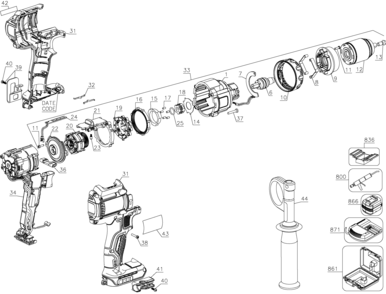 Part Location Diagram of N281559 DeWALT Screw, Thd.form