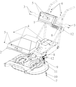 Cover Diagram and Parts List for DW33 (DXGMW33344R)(2022) DeWALT Lawn Mower