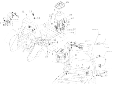 Electrical Diagram and Parts List for DXGX554P (53AL8CS7038)(2022) DeWALT Lawn Tractor