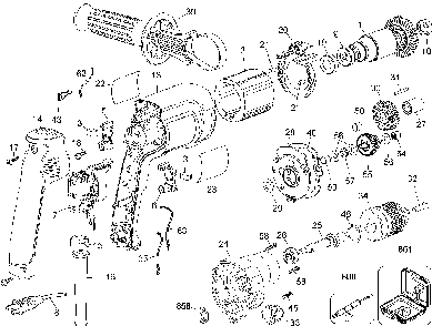 Page A Diagram and Parts List for DW236 Type 2 DeWALT Electric Drill