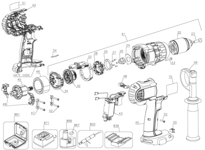 Part Location Diagram of N347360 DeWALT Baffle Assembly