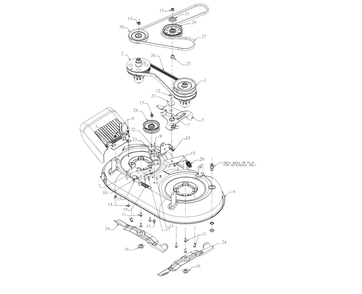 Part Location Diagram of 687-02476-0606 MTD Deck asm-mower 33m