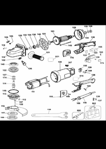 Exploded Diagram A Diagram and Parts List for DW840K Type 15 DeWALT Angle Grinder