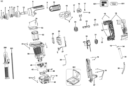Part Location Diagram of N181847 DeWALT LOCKING RING