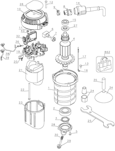Section 2 Diagram and Parts List for DW618R Type 2 DeWALT Router
