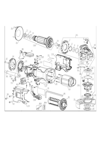 Exploded Diagram A Diagram and Parts List for DWE43114N Type 1 DeWALT Grinder