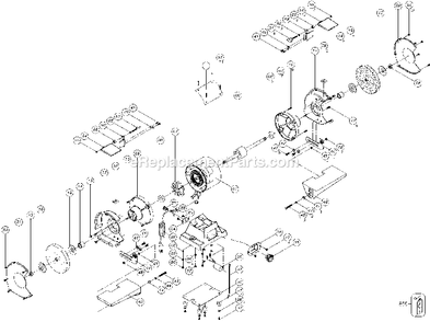 Page A Diagram and Parts List for DW758 Type 3 DeWALT Angle Grinder