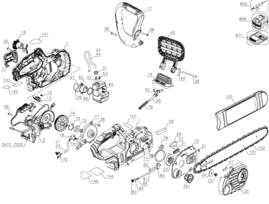 Part Location Diagram of 90104270 DeWALT Oring