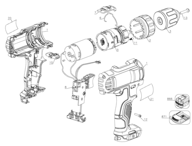 Part Location Diagram of N329631 DeWALT CHARGER