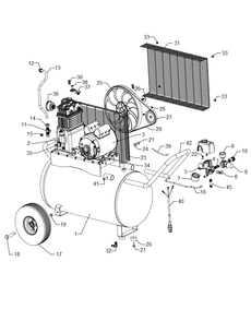 Exploded Diagram B Diagram and Parts List for DXCM201 Type 0 DeWALT Compressor