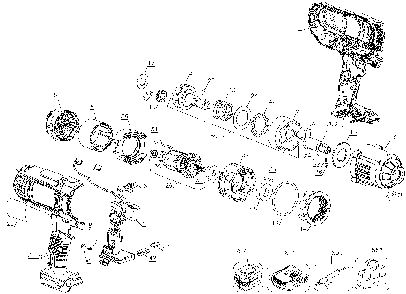 Page A Diagram and Parts List for DCF889B Type 3 DeWALT Wrench