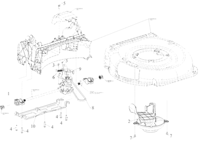 Drive Diagram and Parts List for DCMWSP255U2 (18AEZ3C2739)(2023) DeWALT Lawn Mower