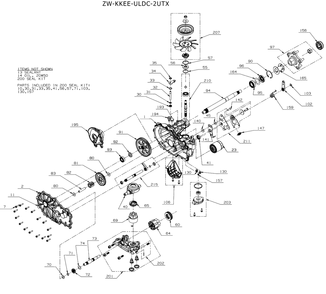 Transmission (Lh) Diagram and Parts List for DXGZ254P (47AKBCA7038)(2022) DeWALT Lawn Tractor