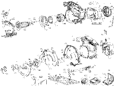 Page A Diagram and Parts List for DCS373B Type 2 DeWALT Circular Saw