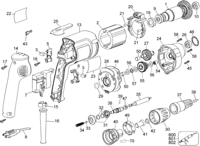 Page A Diagram and Parts List for DW257-B3 2 DeWALT Screwdriver